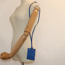 LOUIS VUITTON Monogram Pockets On Strap Card Case Blue M83154 LV Auth 77437SA-23