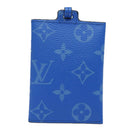 LOUIS VUITTON Monogram Pockets On Strap Card Case Blue M83154 LV Auth 77437SAM-2