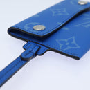 LOUIS VUITTON Monogram Pockets On Strap Card Case Blue M83154 LV Auth 77437SA-6
