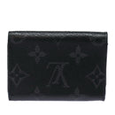 LOUIS VUITTON Monogram Eclipse Discovery Compact Wallet M67630 LV Auth 77441-2