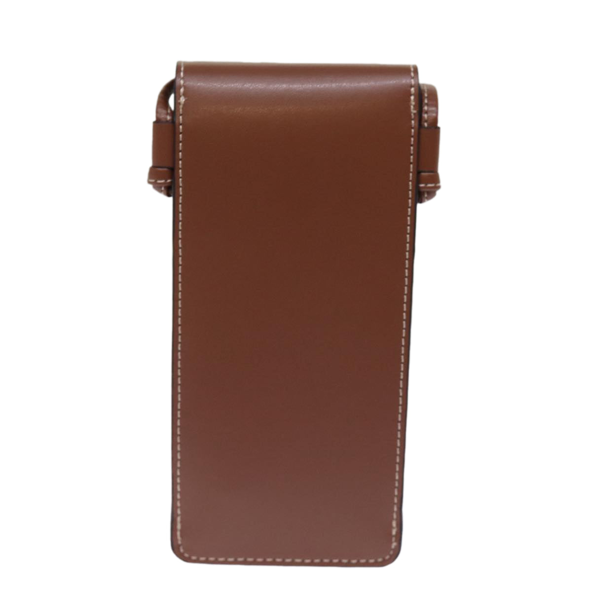 CELINE Shoulder Pouch Leather Brown Auth 77443 - 0