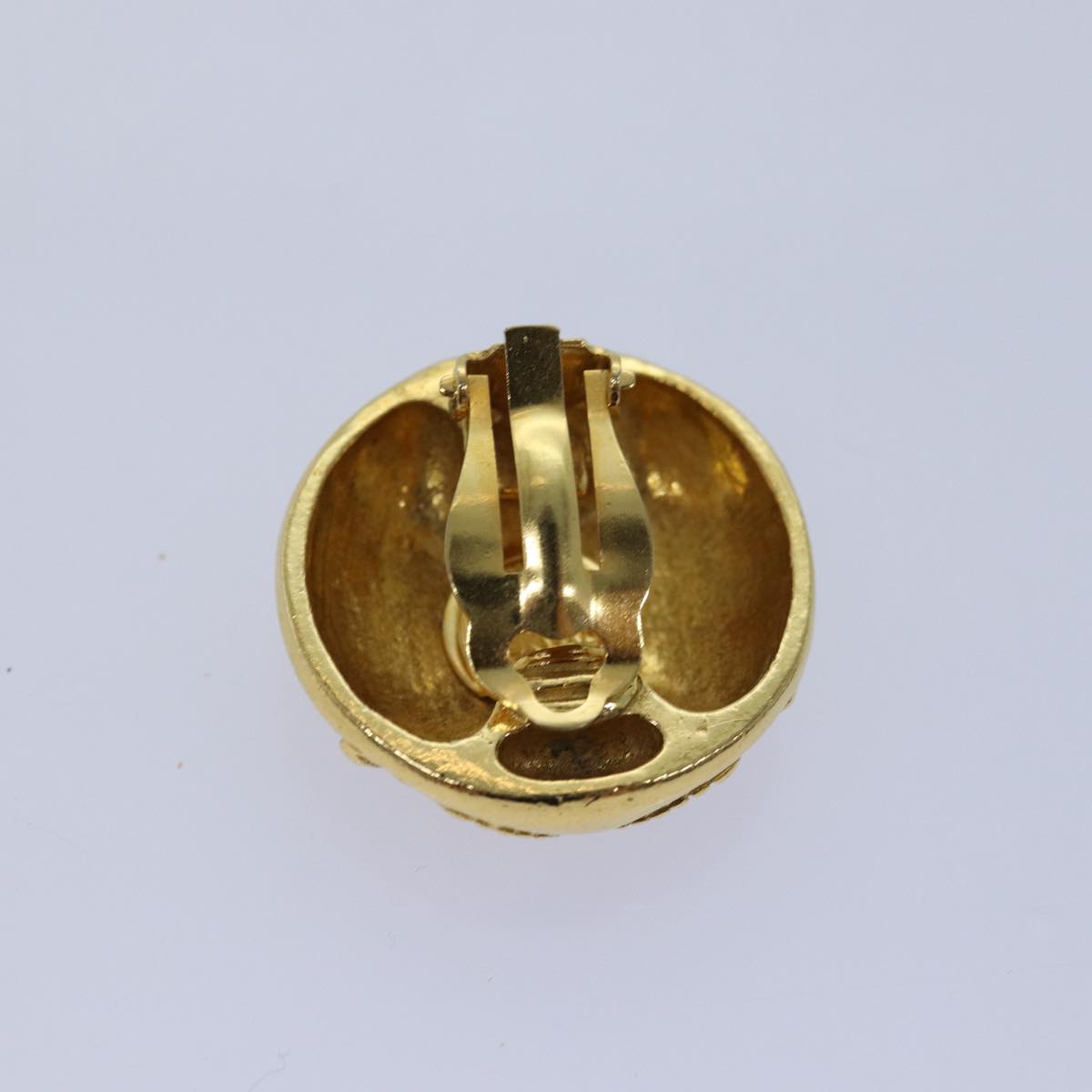 CHANEL Earring Gold CC Auth 77445