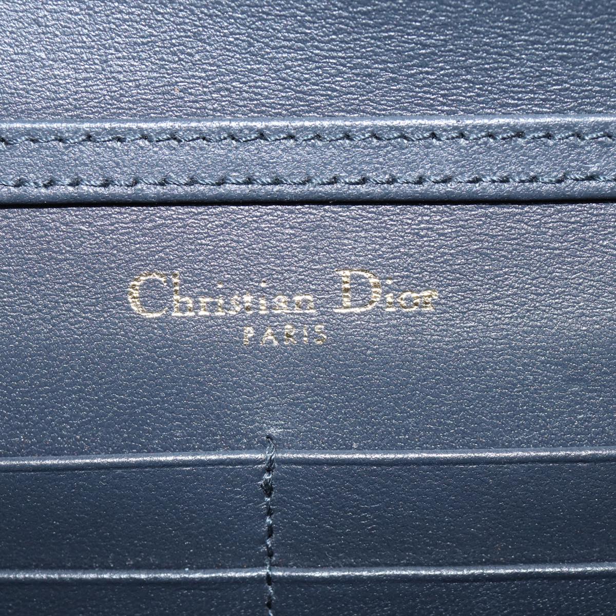 Christian Dior Diorama Chain Shoulder Bag Leather Gold Auth 77450