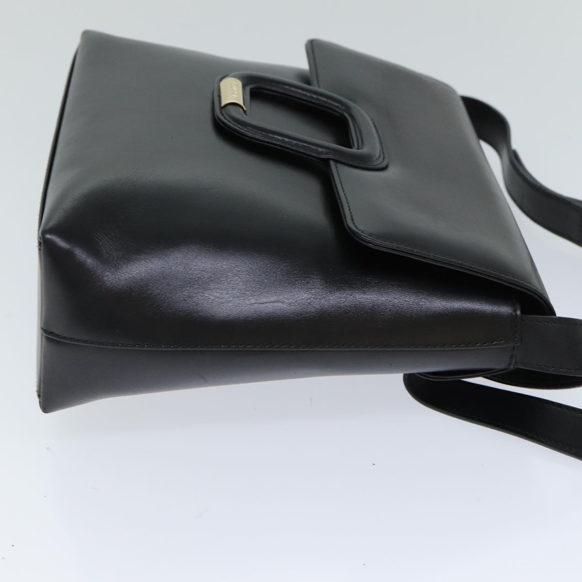 GUCCI Shoulder Bag Leather Black 001 1998 1785 Auth 77457