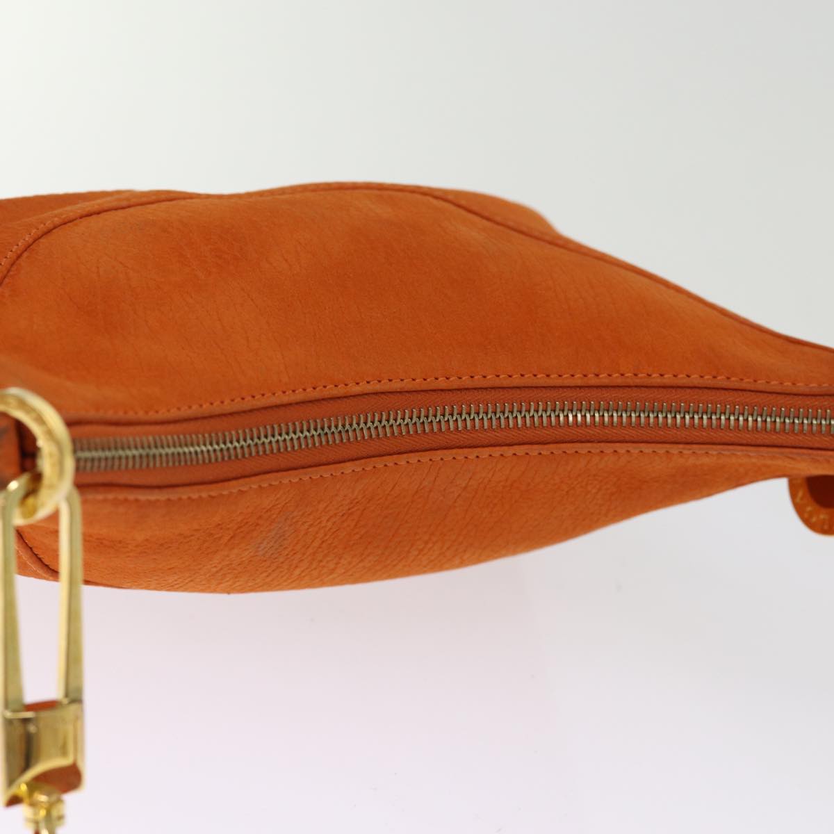 BVLGARI Shoulder Bag Leather Orange Auth 77461