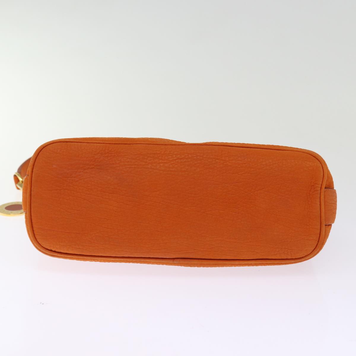 BVLGARI Shoulder Bag Leather Orange Auth 77461