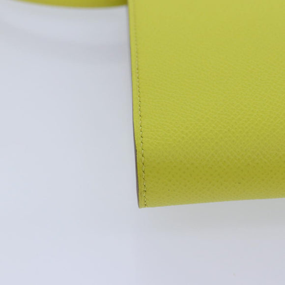 HERMES Click 16 Shoulder Bag Leather Yellow Auth 77462SAM