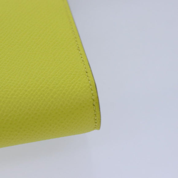 HERMES Click 16 Shoulder Bag Leather Yellow Auth 77462SAM