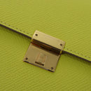 HERMES Click 16 Shoulder Bag Leather Yellow Auth 77462SAM-8