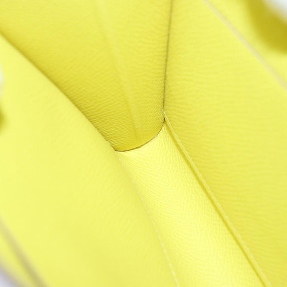 HERMES Click 16 Shoulder Bag Leather Yellow Auth 77462SAM