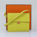 HERMES Click 16 Shoulder Bag Leather Yellow Auth 77462SAM-12