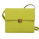 HERMES Click 16 Shoulder Bag Leather Yellow Auth 77462SAM-13