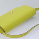 HERMES Click 16 Shoulder Bag Leather Yellow Auth 77462SAM-6