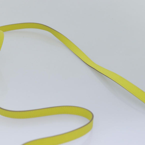 HERMES Click 16 Shoulder Bag Leather Yellow Auth 77462SAM