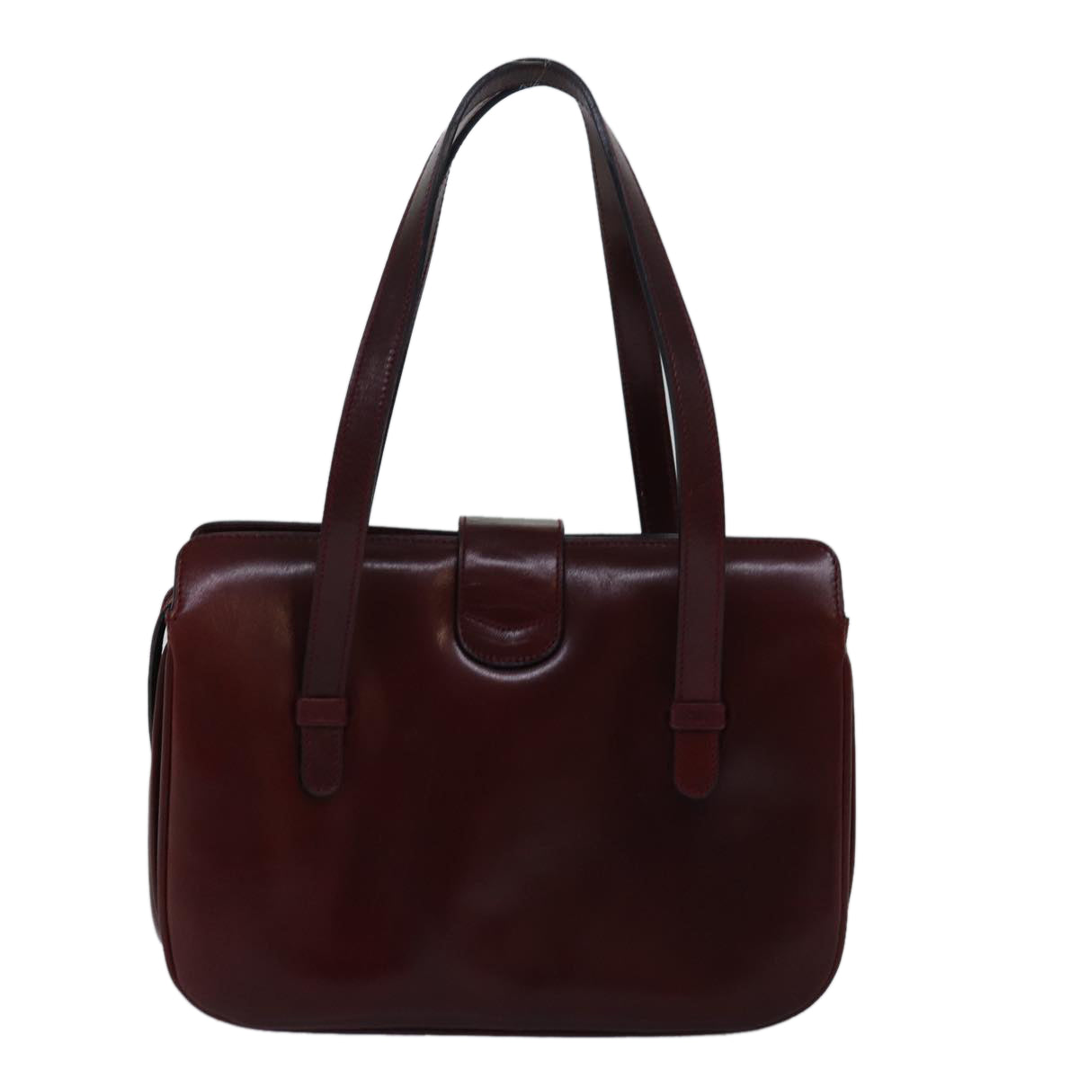 CELINE Hand Bag Leather Red Auth 77466