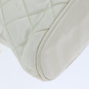 CHANEL Matelasse Chain Shoulder Bag Leather White CC Auth 77469-16