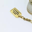 CHANEL Matelasse Chain Shoulder Bag Leather White CC Auth 77469-10