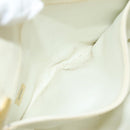 CHANEL Matelasse Chain Shoulder Bag Leather White CC Auth 77469-20