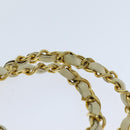 CHANEL Matelasse Chain Shoulder Bag Leather White CC Auth 77469-8