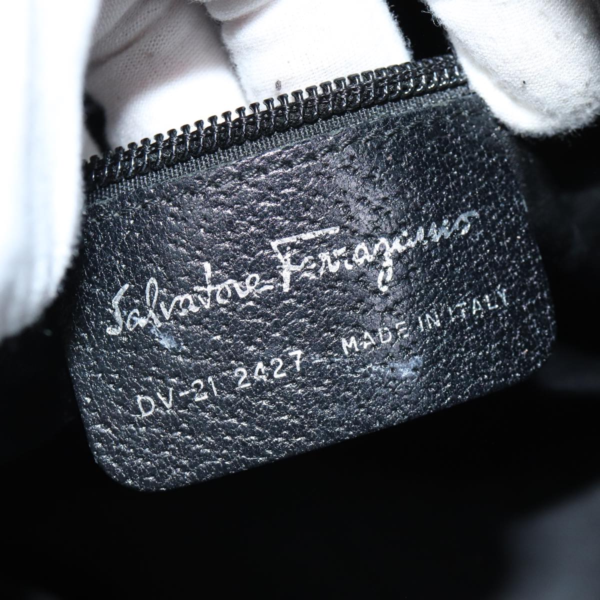 Salvatore Ferragamo Shoulder Bag Nylon Black Auth 77475