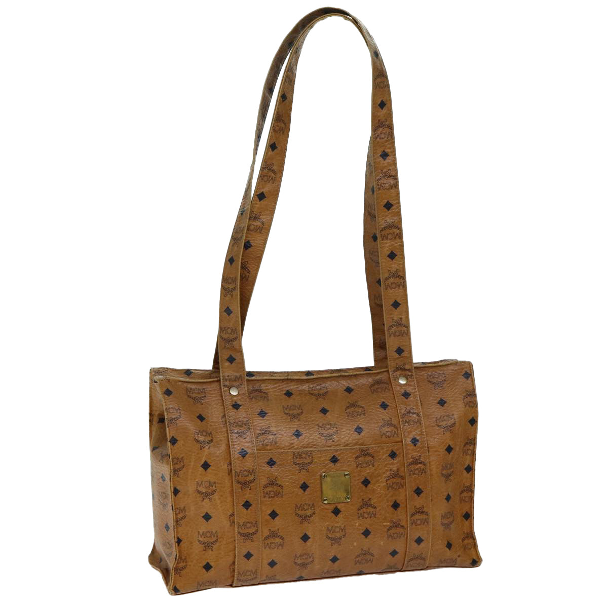 MCM Vicetos Logogram Tote Bag PVC Brown Auth 77485