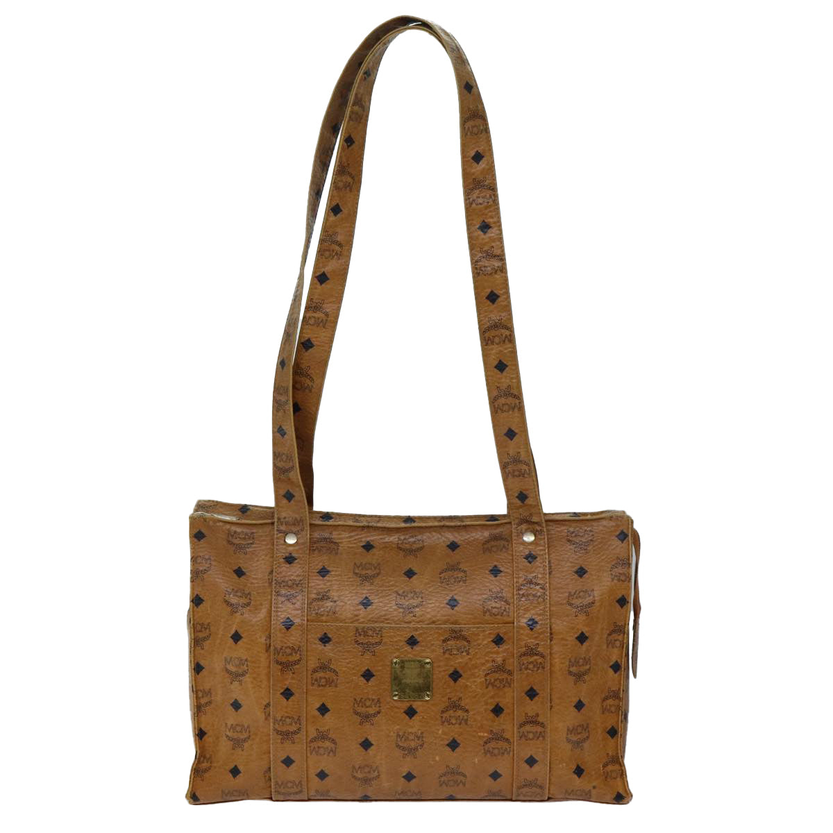 MCM Vicetos Logogram Tote Bag PVC Brown Auth 77485