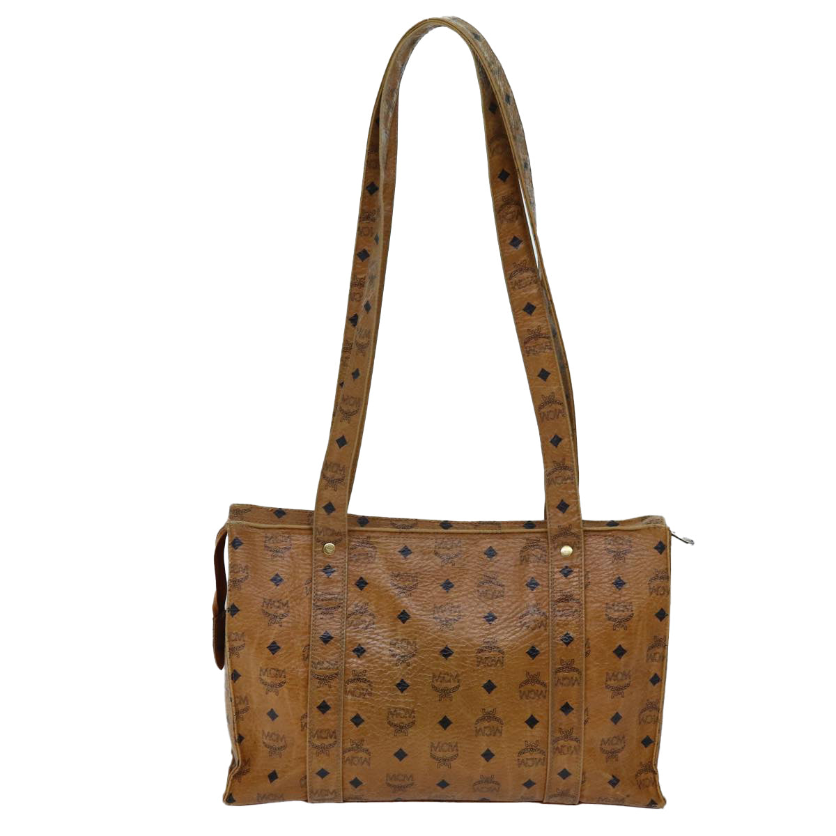 MCM Vicetos Logogram Tote Bag PVC Brown Auth 77485 - 0