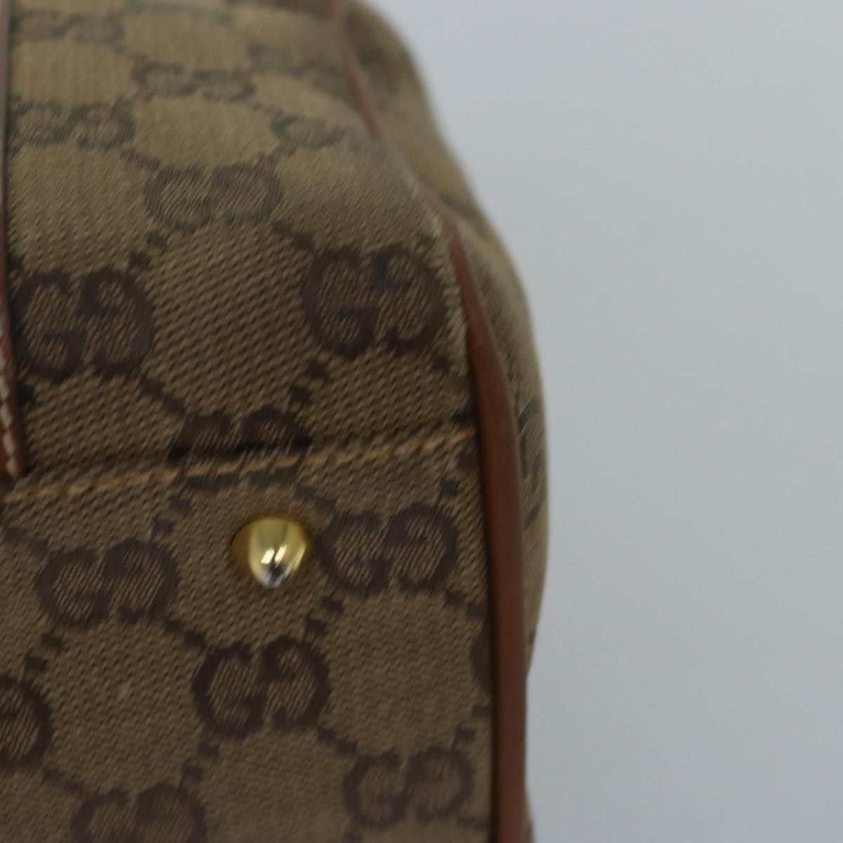 GUCCI GG Canvas Hand Bag Brown 000 101 0140 Auth 77490