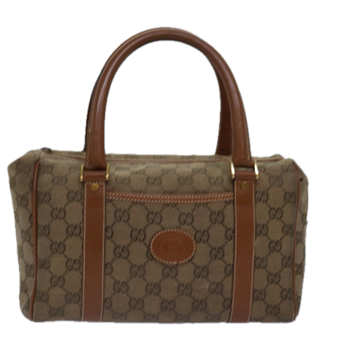 GUCCI GG Canvas Hand Bag Brown 000 101 0140 Auth 77490