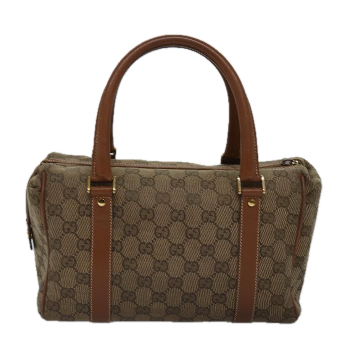 GUCCI GG Canvas Hand Bag Brown 000 101 0140 Auth 77490