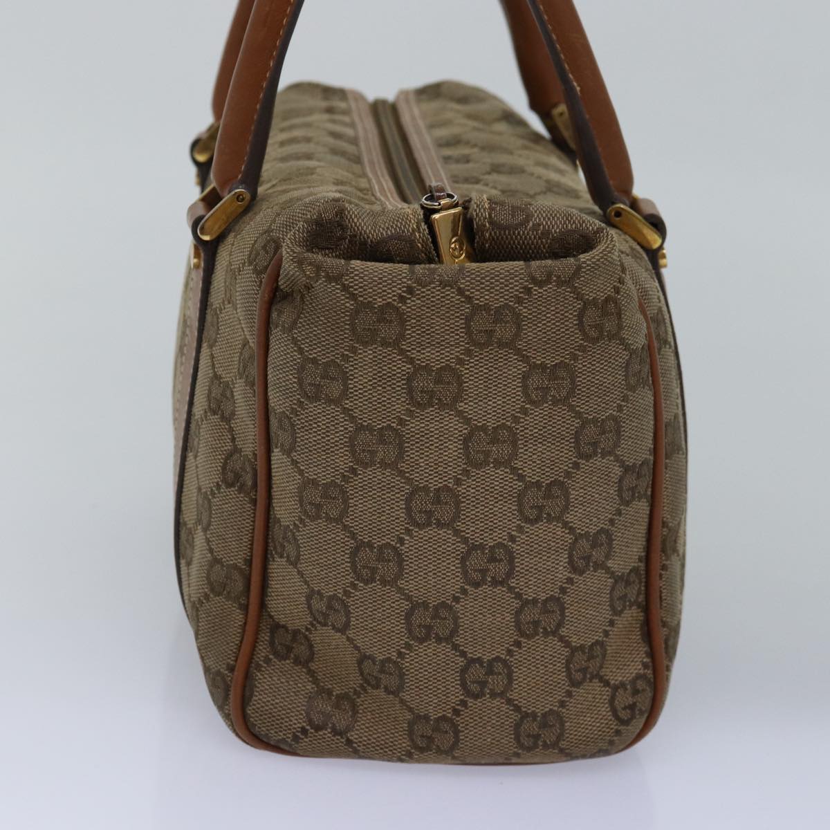 GUCCI GG Canvas Hand Bag Brown 000 101 0140 Auth 77490