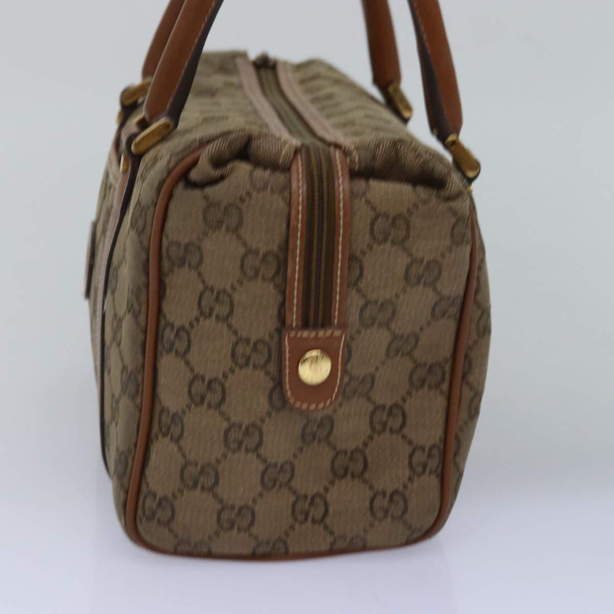 GUCCI GG Canvas Hand Bag Brown 000 101 0140 Auth 77490