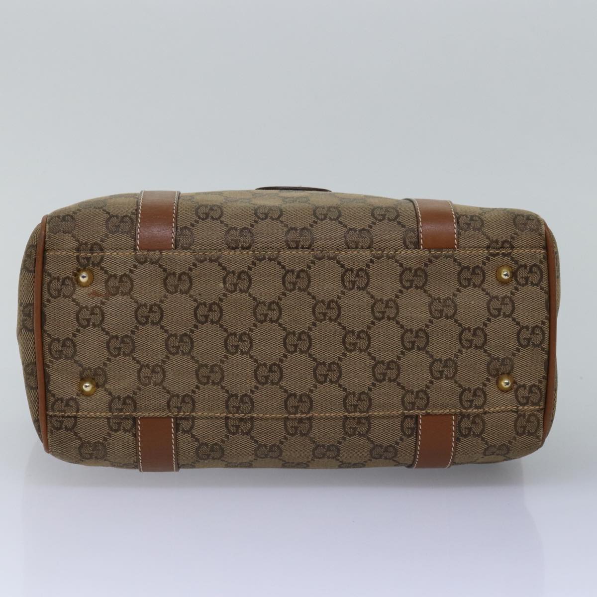 GUCCI GG Canvas Hand Bag Brown 000 101 0140 Auth 77490