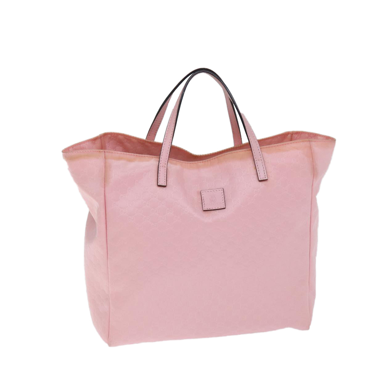 GUCCI Micro GG Canvas Tote Bag Pink 284721 Auth 77493