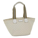GUCCI GG Canvas Tote Bag White 131230 Auth 77494-1