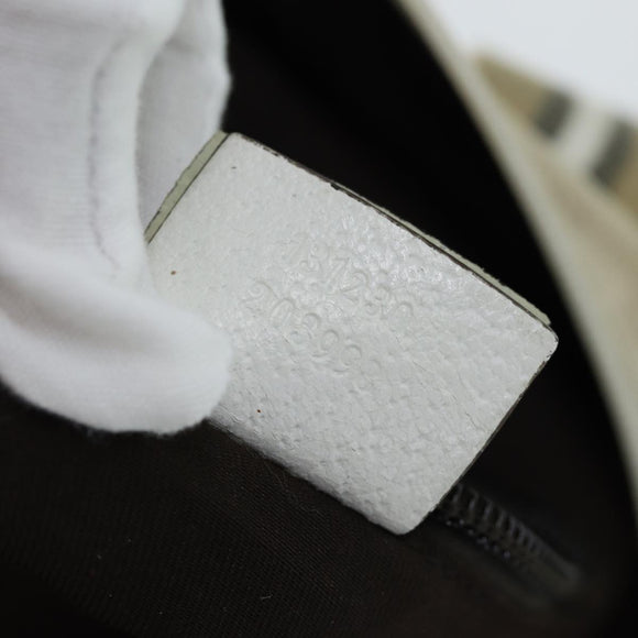 GUCCI GG Canvas Tote Bag White 131230 Auth 77494