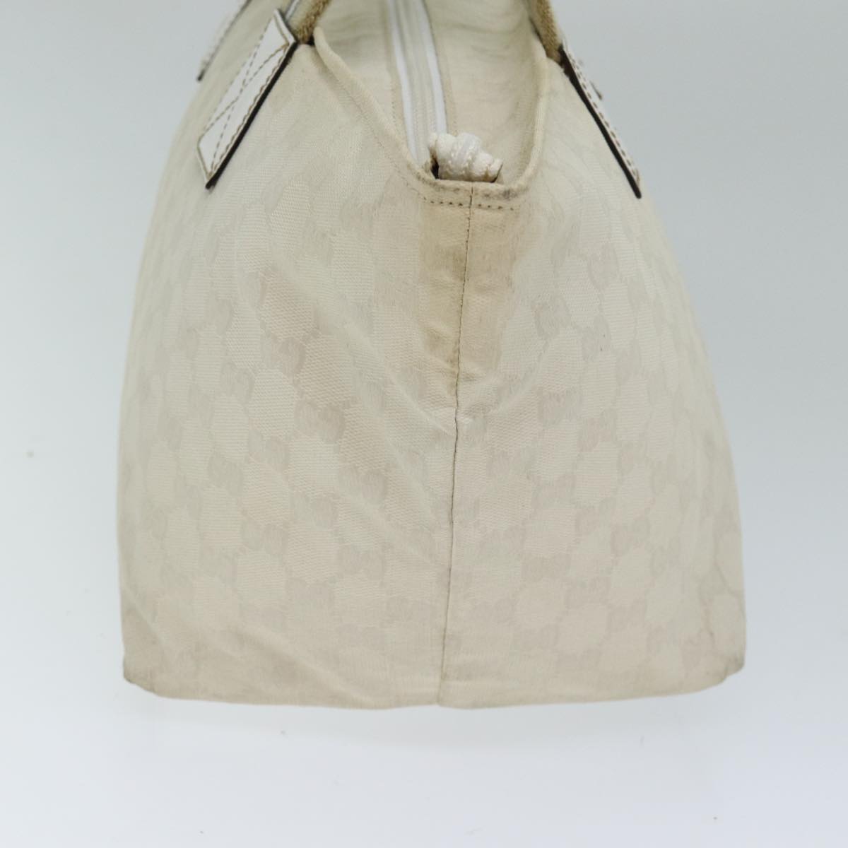 GUCCI GG Canvas Tote Bag White 131230 Auth 77494