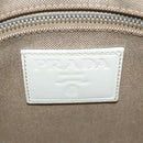 PRADA Shoulder Bag Canvas Beige Auth 77502-17