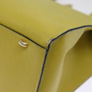 CELINE Tote Bag Leather Yellow Auth 77510-15
