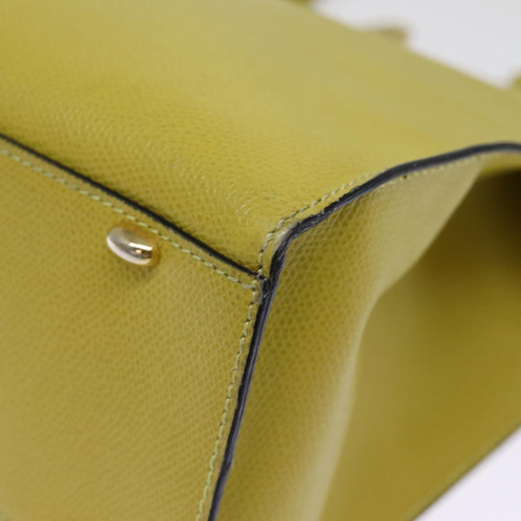 CELINE Tragetasche Leder Gelb Auth 77510