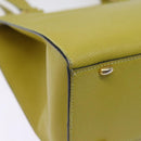 CELINE Tote Bag Leather Yellow Auth 77510-16