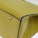 CELINE Tote Bag Leather Yellow Auth 77510-17