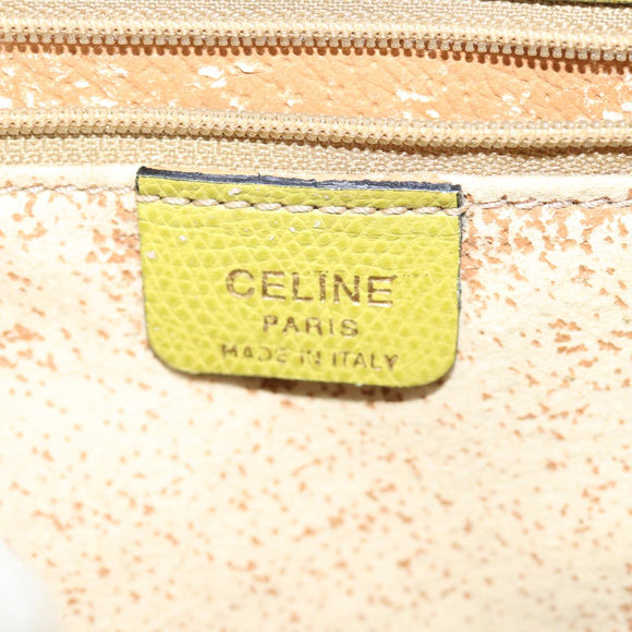 CELINE Tote Bag Leather Yellow Auth 77510