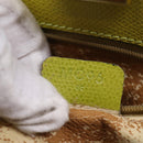 CELINE Tote Bag Leather Yellow Auth 77510-12