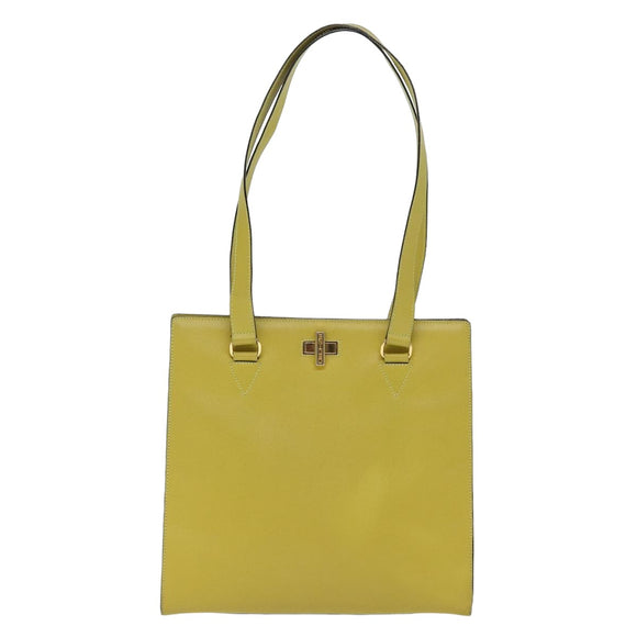 CELINE Tragetasche Leder Gelb Auth 77510