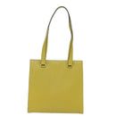 CELINE Tote Bag Leather Yellow Auth 77510-2