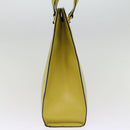 CELINE Tote Bag Leather Yellow Auth 77510-4