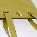 CELINE Tote Bag Leather Yellow Auth 77510-6