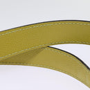 CELINE Tote Bag Leather Yellow Auth 77510-14