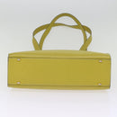 CELINE Tote Bag Leather Yellow Auth 77510-5